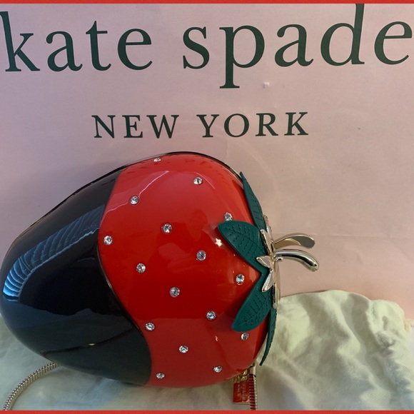 Kate Spade Novelty Strawberry Clutch Shoulder Bag - Picture 4 of 8